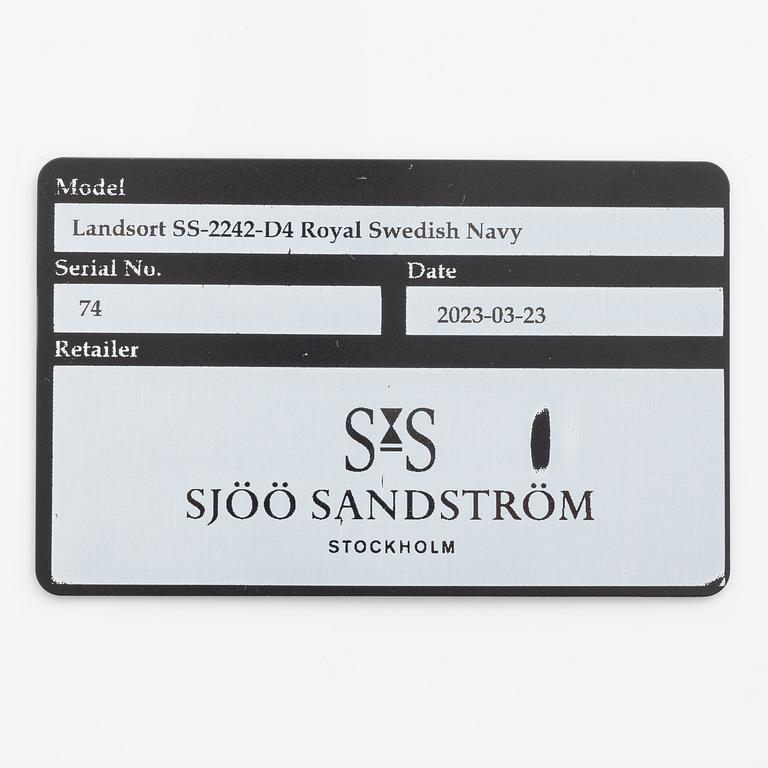 Sjöö Sandström, Landsort Marinen 500 år, armbandsur, "Limited Edition", 42,5 mm.