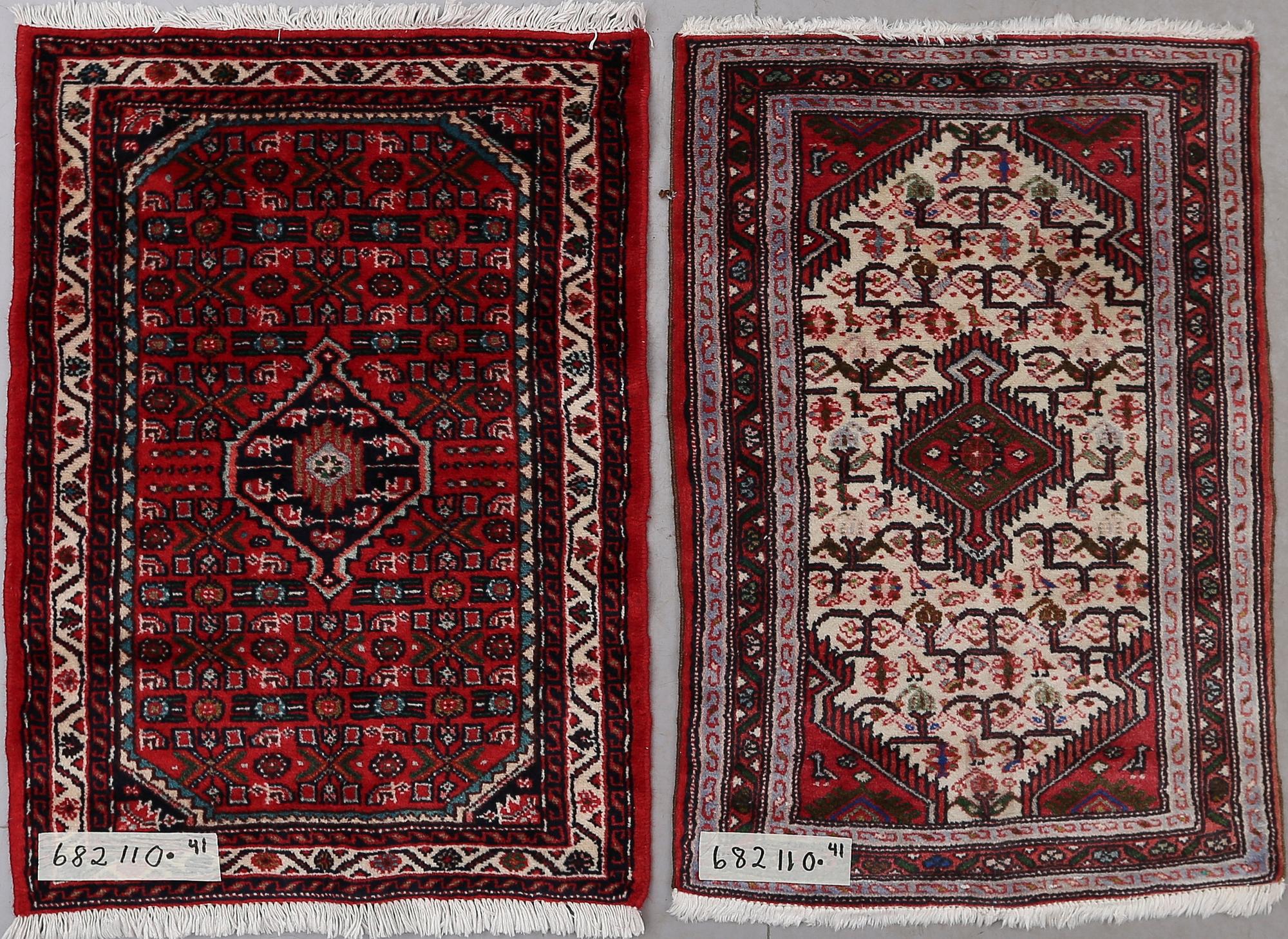 MATTOR, 2 st, orientaliska. Ca 90 x 63 samt 90 x 67 cm.