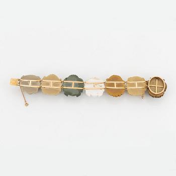 A lava cameo bracelet.