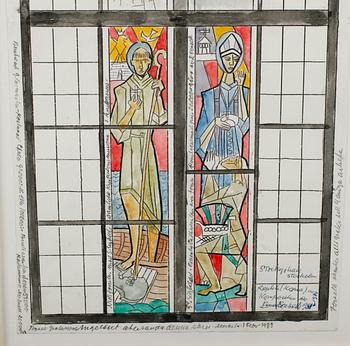 EINAR FORSETH, blandteknik, signerad.