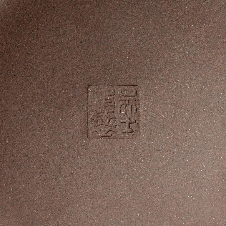 Tekannor, tre stycken, yixing, Kina, 1980-/90-tal.