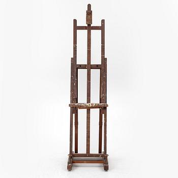 A studio easel, Wilhelm Becker AB, Stockholm, circa 1900.