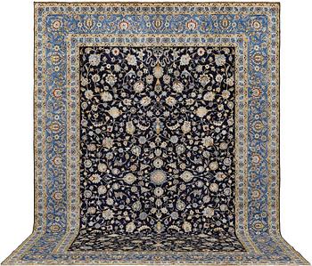 A Kashan carpet of 'Shah Abbas' design, c 376 x 276 cm.