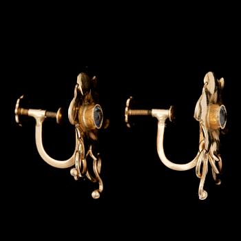 ÖRHÄNGEN, ett par, guld 18K, JP, Stockholm. Tot ca 4,5 gram.