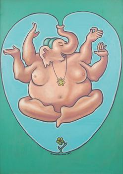 Bruno Maximus, oil on board, signed and dated 1994.