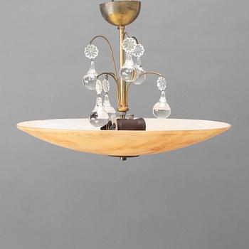 A Swedish Modern ceiling lamp, 1940's.