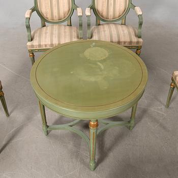 Salon group, 7 dlrs Gustavian style, first half of the 20th century.
