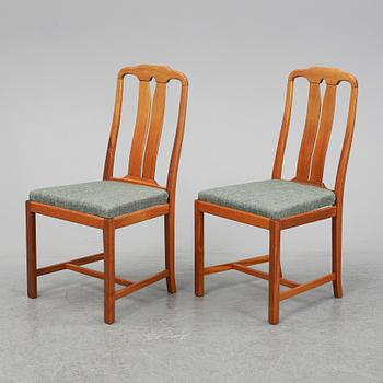 CARL MALMSTEN, six 'Ambassadör' walnut chairs.