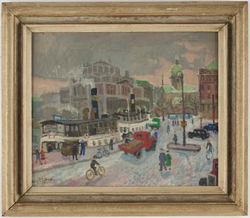 JURGEN VON KONOW, Oil on panel, signed.