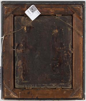 OKÄND KONSTNÄR, 1700-tal. olja på pannå, bär signatur Hals.