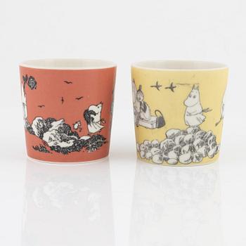 Two porcelain Moomin mugs, Arabia, Finland, 1990-99.