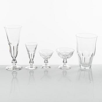 Elis Bergh, a 'Bergh' 54-piece glass service, Kosta, Sweden.