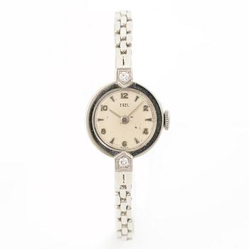 Ladies’ wristwatch, 18K gold/diamonds, 17.5 mm.