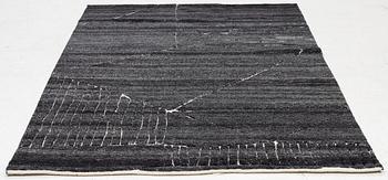 Rug, India, "Fields, Landscape". approx. 205 x 143 cm.