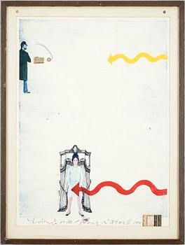 Yoshio Nakajima · YOSHIO NAKAJIMA, collage/blandteknik, signerad och daterad 1990.