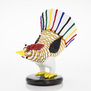 Fulvio Bianconi, a glass figurine, 'Gallo', Venini, Murano, Italy.