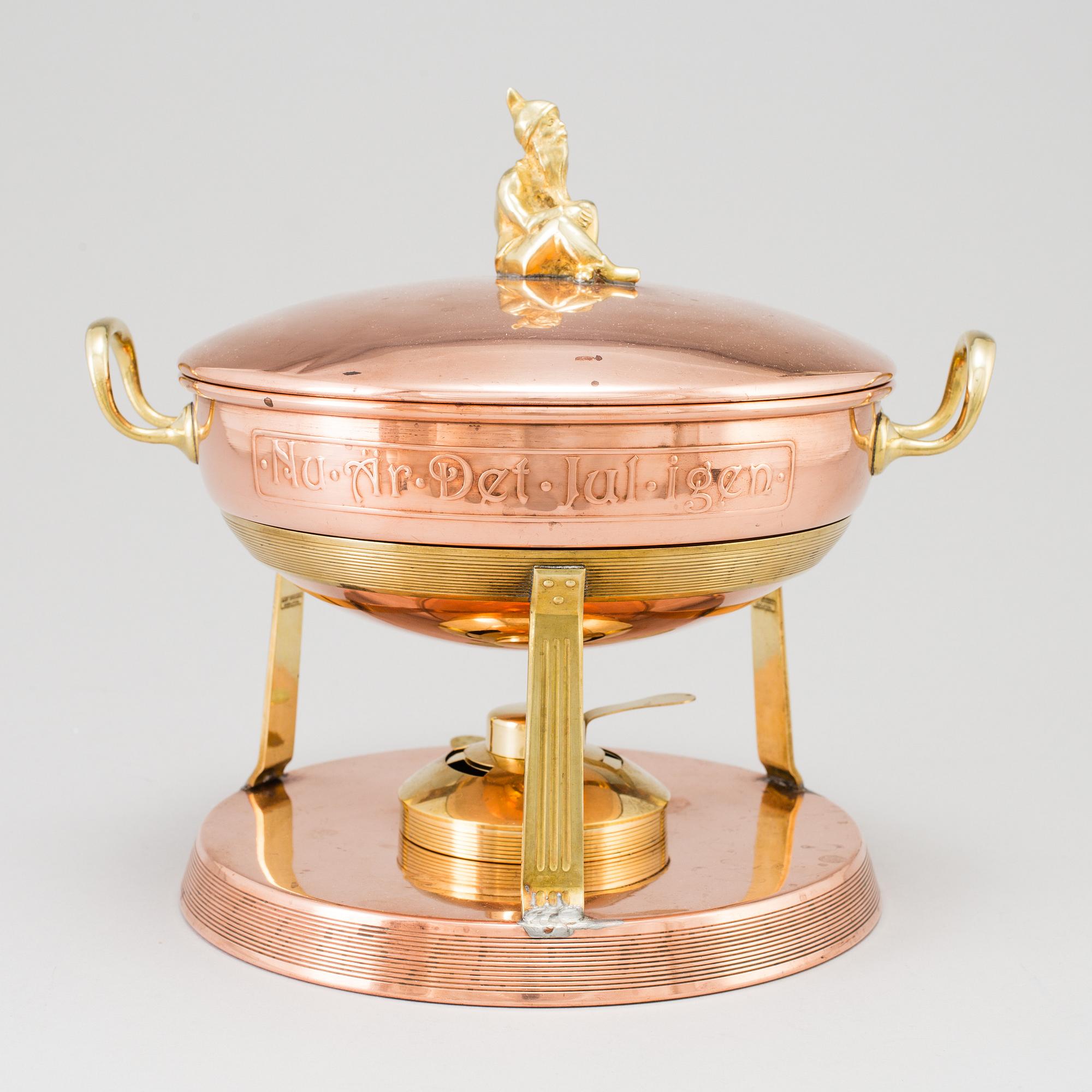 GLÖGGRYTA, koppar och mässing, 1900-talets första hälft.