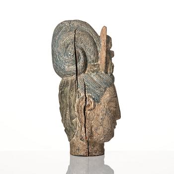A wooden scultpure of Guanyin, Ming style but later.