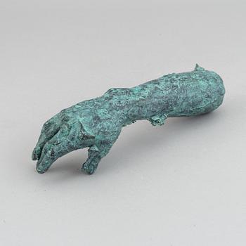 Fredrik Wretman, sculpture, green patinated bronze, unique, signed and dated -14.