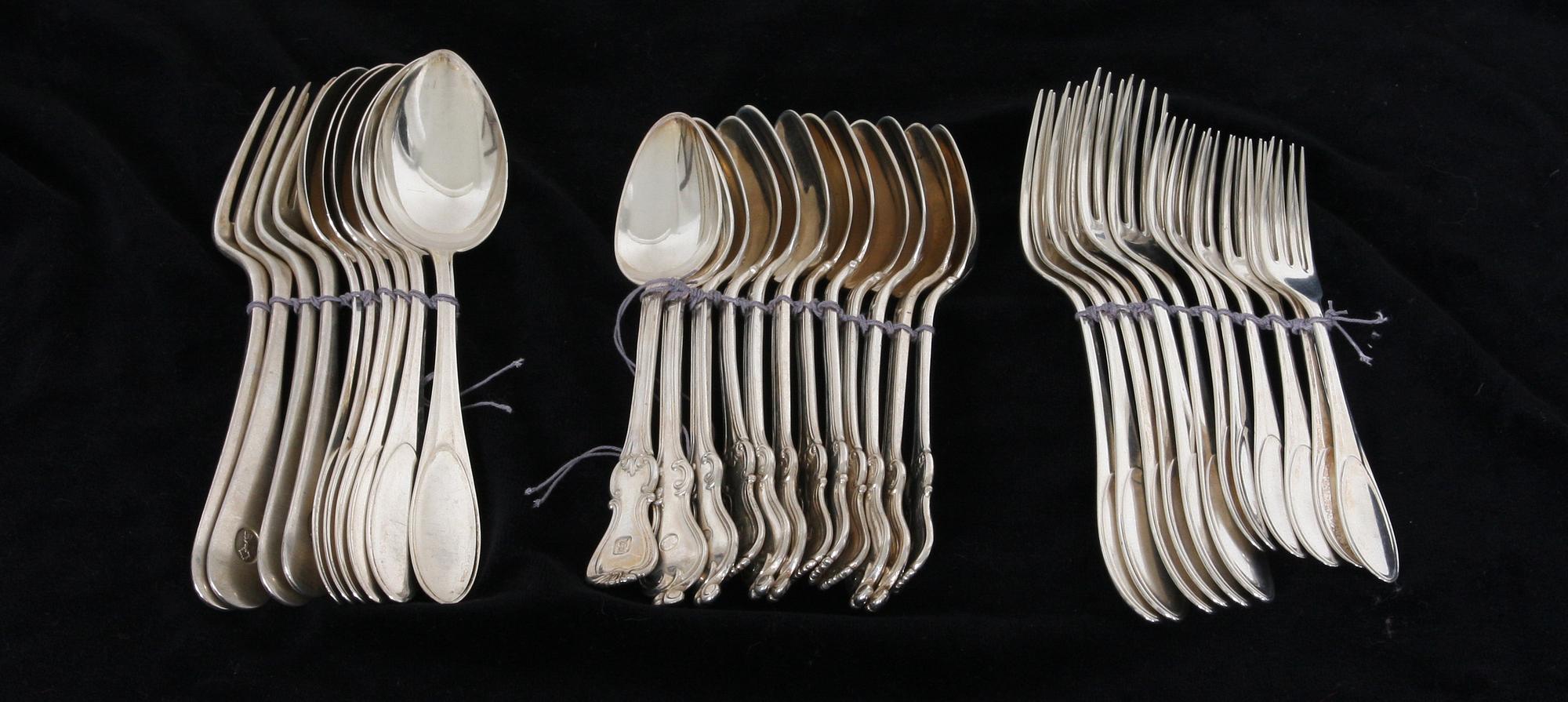 PARTI BESTICK, 34 st, silver, ca 1400 g.