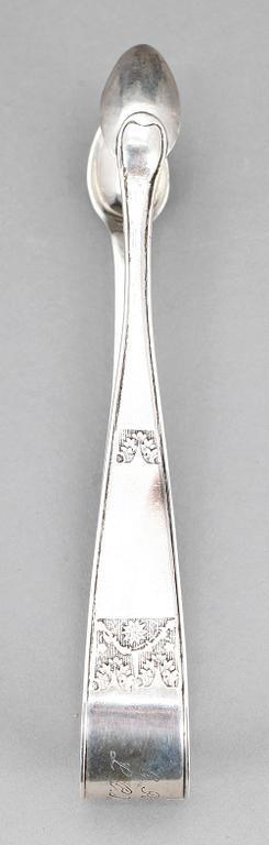 SOCKERTÅNG, silver, Pehr Olof Bäckström, Gävle 1817. Vikt ca 33 gram.