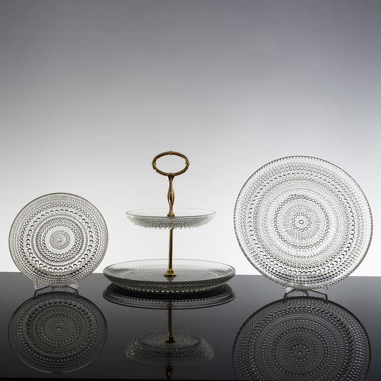 FAT, 10+10 samt KAKFAT, Glas, "Kastehelmi", Oiva Toikka, Iittala.