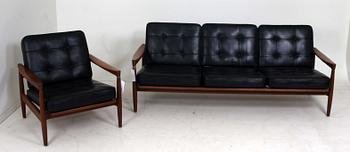 SOFFA MED FÅTÖLJ, design Erik Wörtz för Bröderna Andersson.