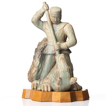 Gunnar Nylund, a unique stoneware sculpture, Rörstrand, Sweden.
