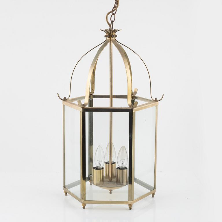 A brass lantern, second half of the 20th century.