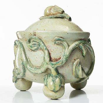 Allan Ebeling, a glazed ceramic tureen with cover, Torshälla 1938.