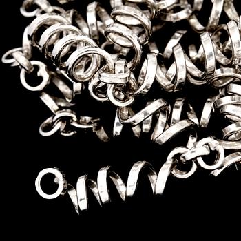 HALSBAND, silver, Cecilia Johansson, Göteborg, 1982. Vikt 50 g.