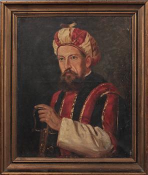 OKÄND KONSTNÄR, olja på duk, 1800-tal.