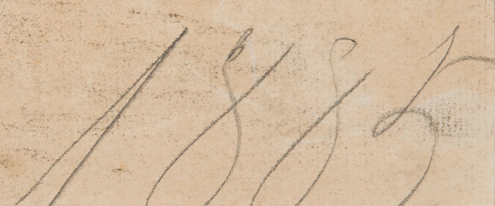 POUL S. CHRISTIANSEN, kolteckningar, 2 st, den ena signerad, daterade 1881 och 1885.