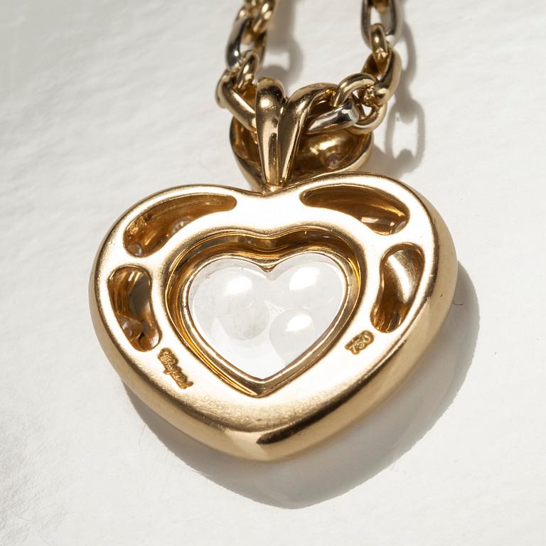 HALSSMYCKE, Chopard "Happy Diamonds", 18K tvåfärgsguld, diamanter tot. ca 0,65 ct. Vikt. 22,7 g. Original etui.