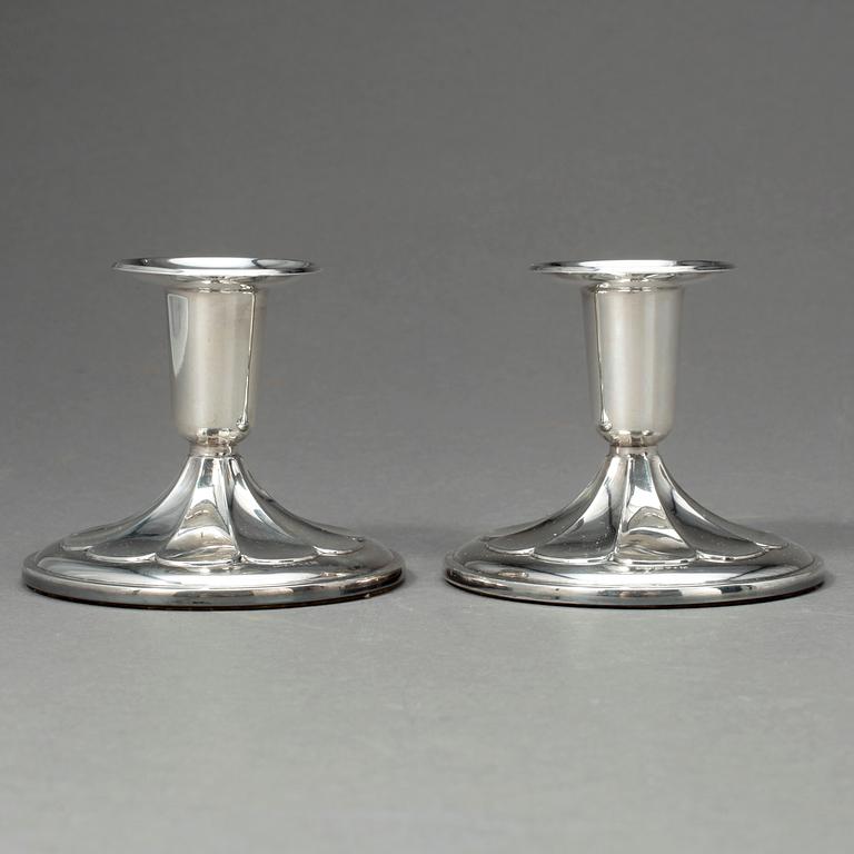 LJUSSTAKAR, ett par, silver, Ceson, Göteborg, 1959.