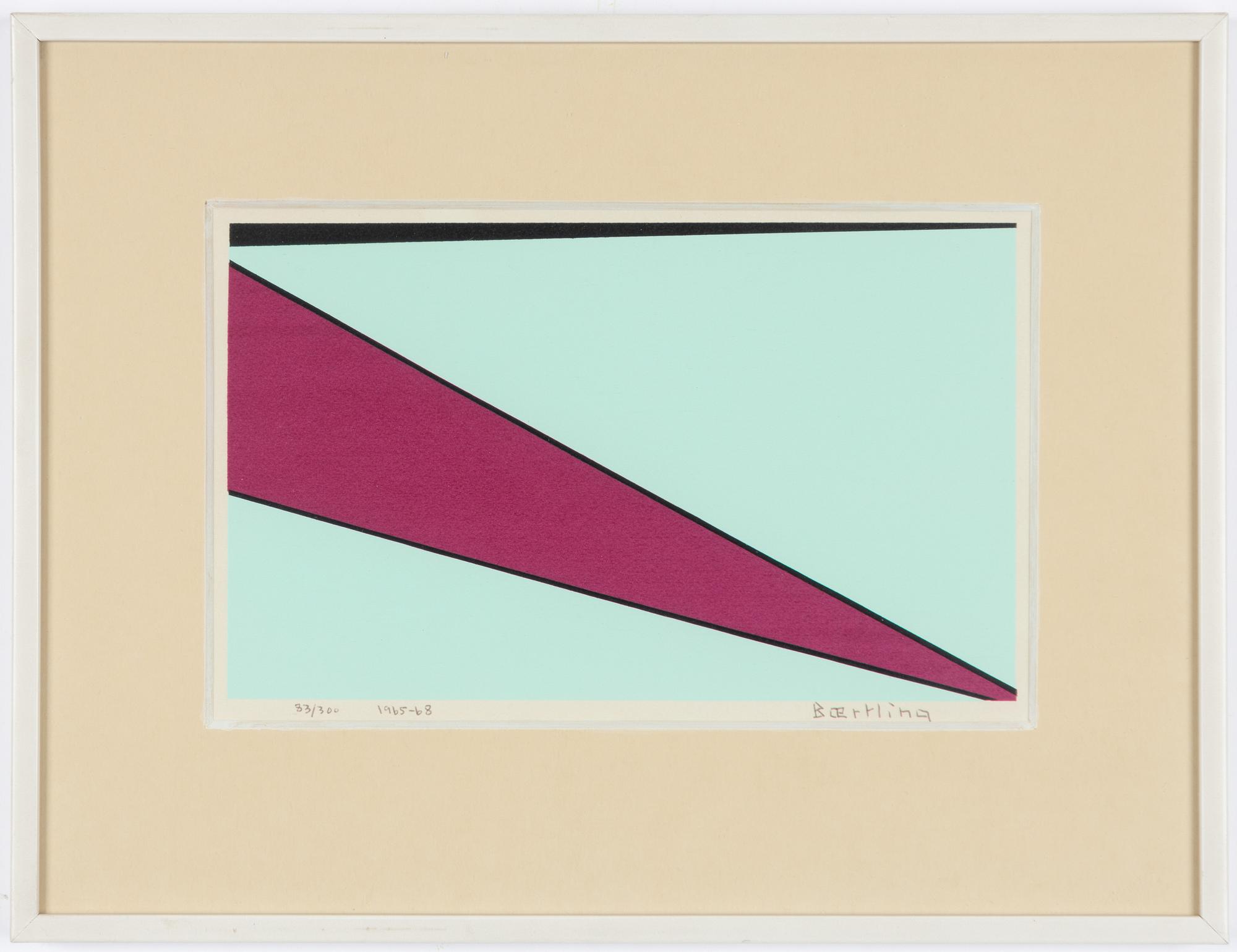 Olle Bærtling, "Ukie". From the suite: "The Angles of Open Form Infinite Space from Cinètisme to Open Form 1949 - 1968".