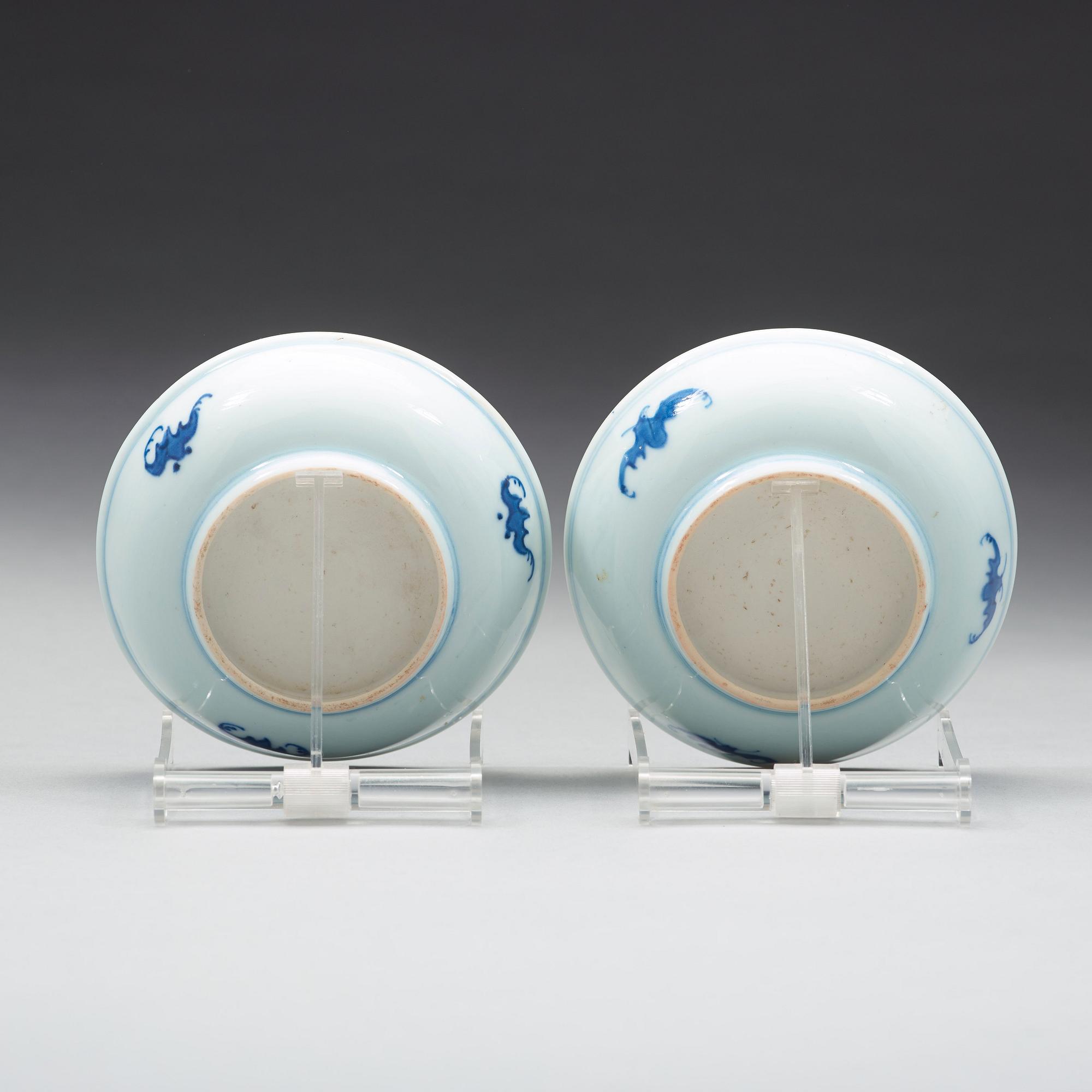 FAT, ett par, porslin, Qingdynastin, Kangxi (1662-1722).