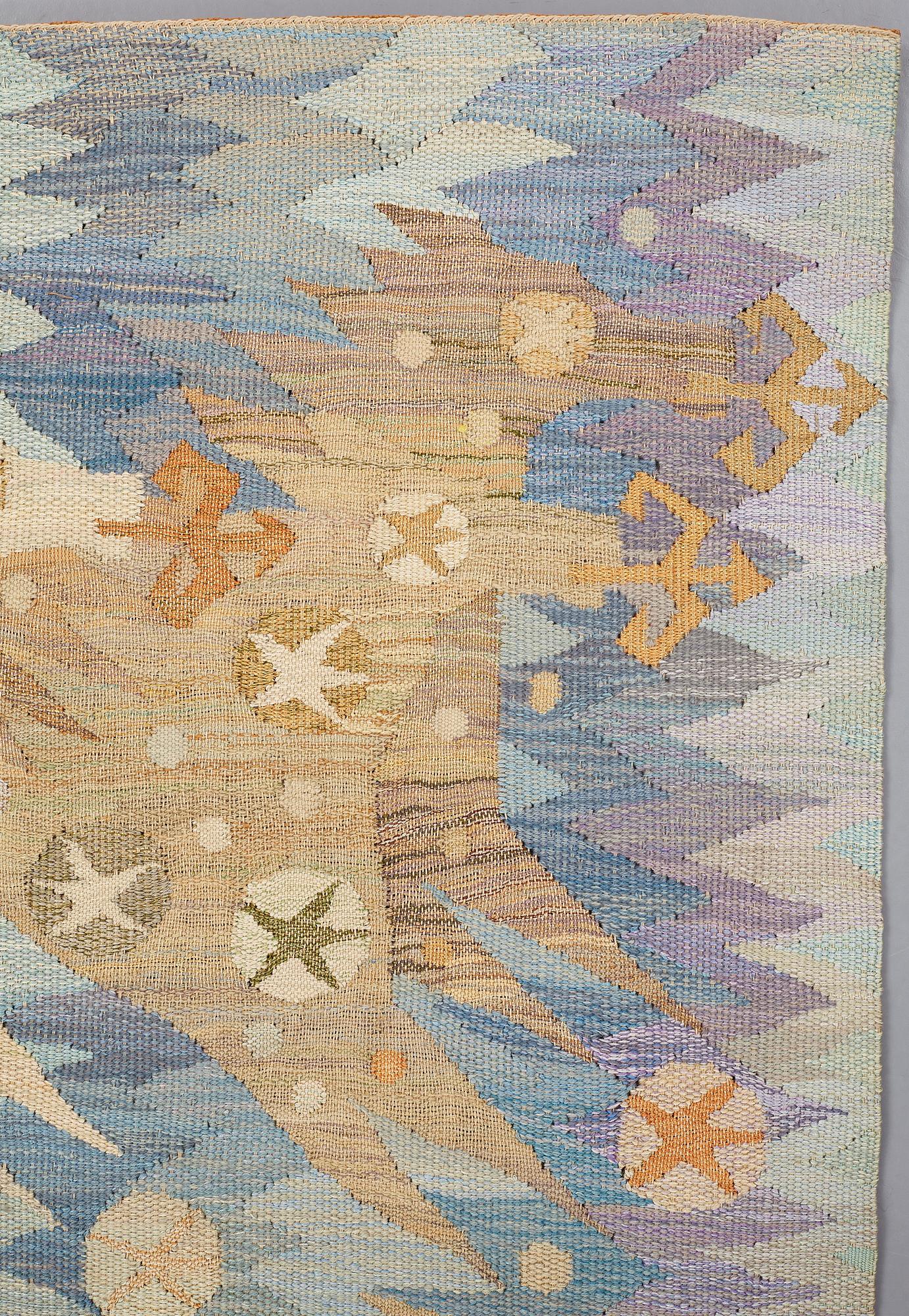 Barbro Nilsson, A TAPESTRY, "Guldhästen", a tapestry variant, ca 242,5 x 228 cm, signed AB MMF BN.
