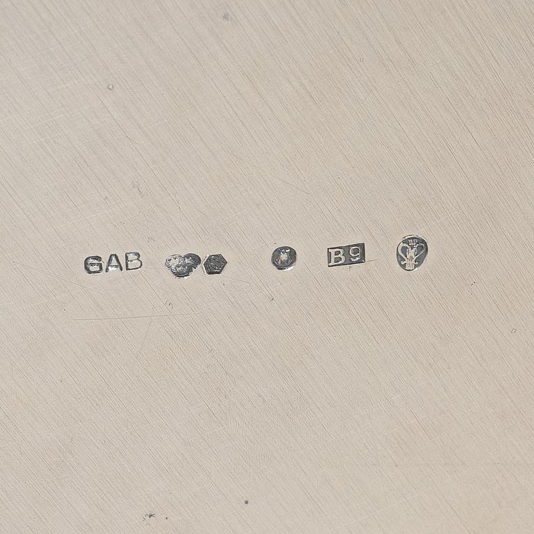 Guldsmedsaktiebolaget (GAB), A Swedish silver bowl, marks of Guldsmedsaktiebolaget (GAB), Stockholm 1952.