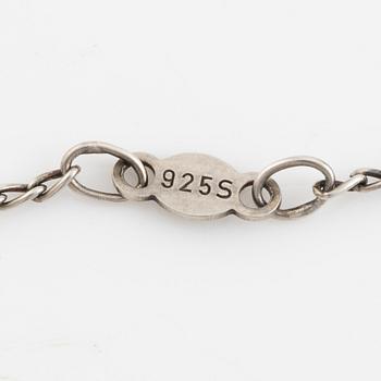 Jacqueline Rabun, pendant with chain, silver, "Cave pendant", Georg Jensen, Denmark.