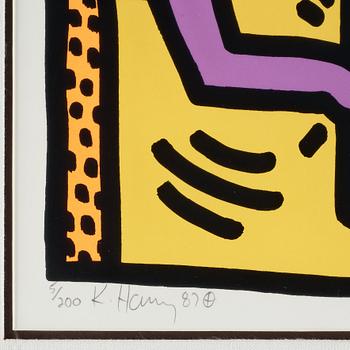 Keith Haring, "Untitled, Pl. 4", from "Pop Shop I series".