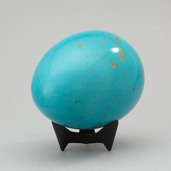 A Hans Hedberg faience egg, Biot, France.