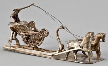 MINIATYRFIGURIN, silver, Europa, 1900-tal.