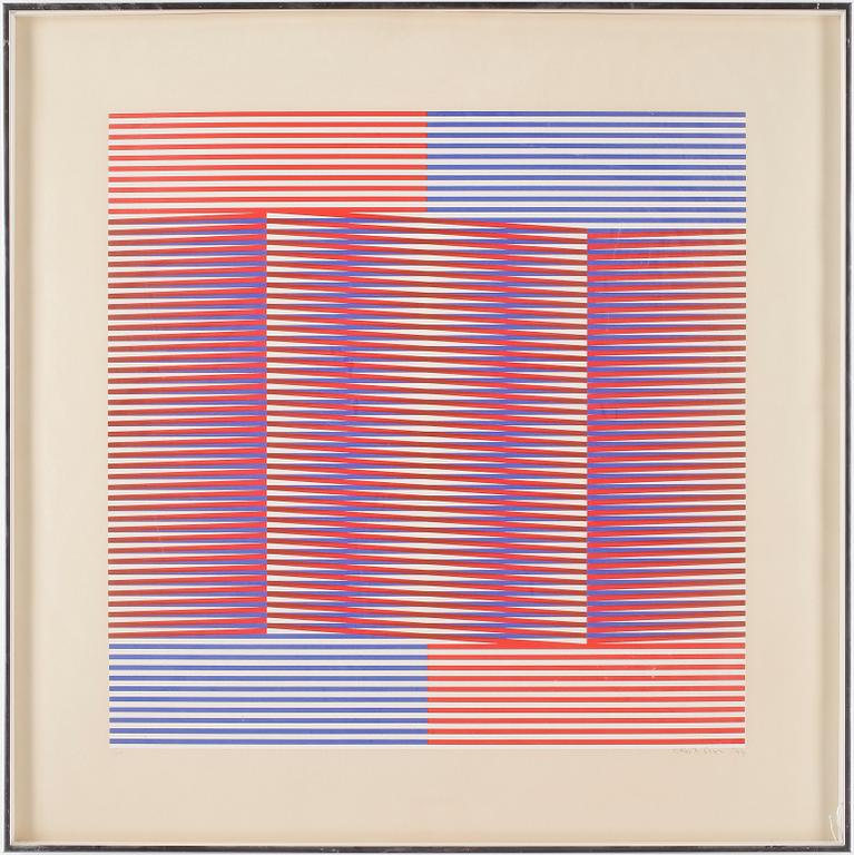 CARLOS CRUZ-DIEZ, färgserigrafi, signerad och numrerad 11/200, daterad -79.