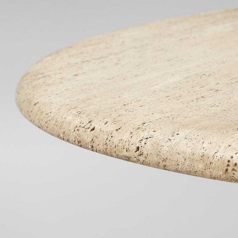 A travertine dining table, late 20th century.