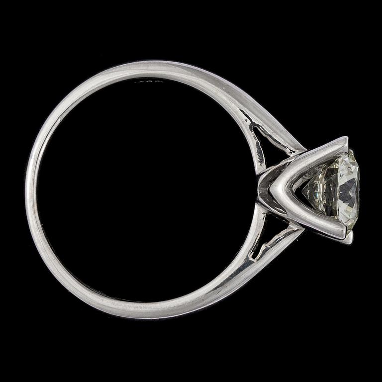 A brilliant cut diamond ring, app. 1.40 cts.