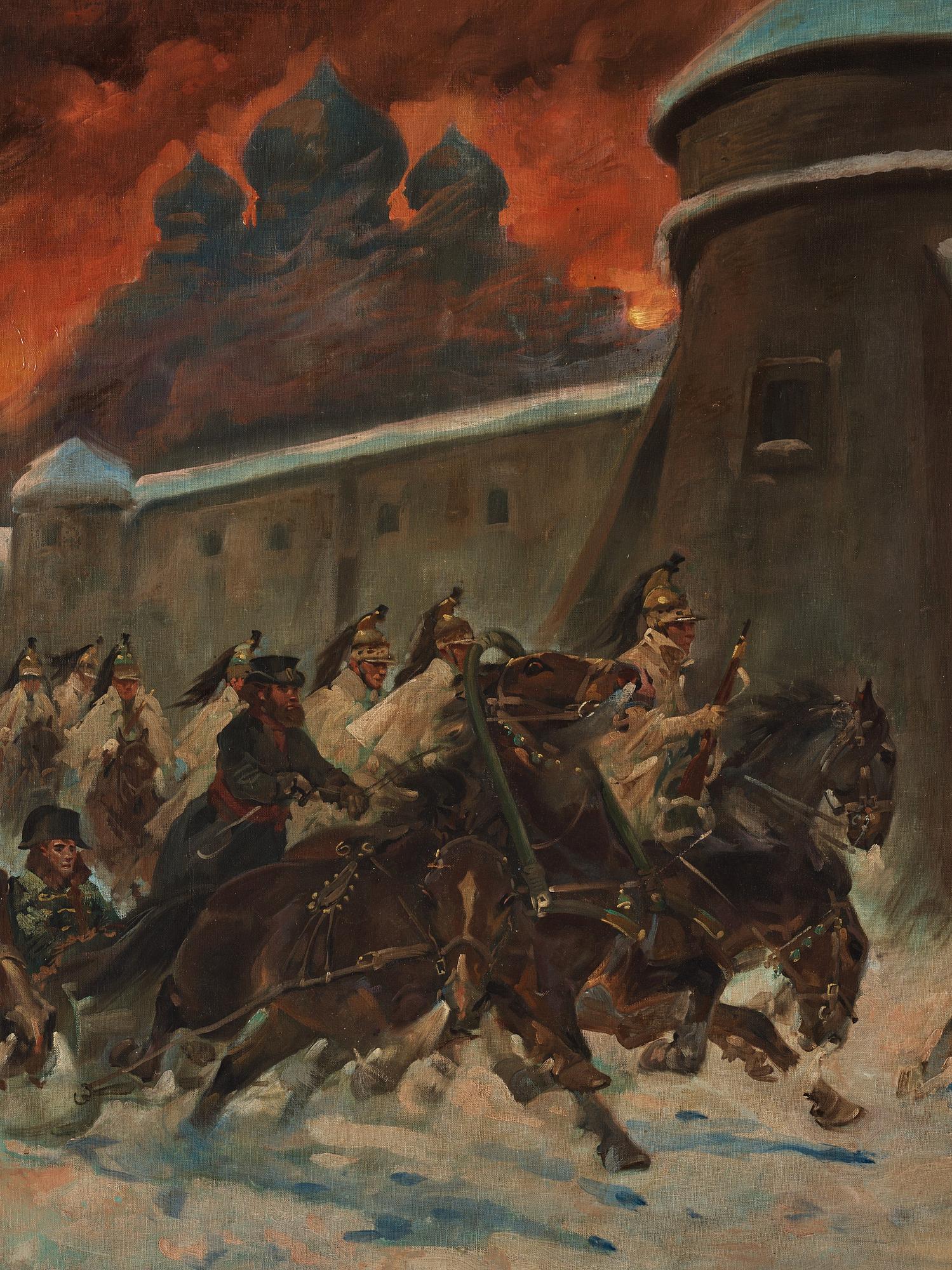 Jerzy Kossak, Napoleon outside Moscow.