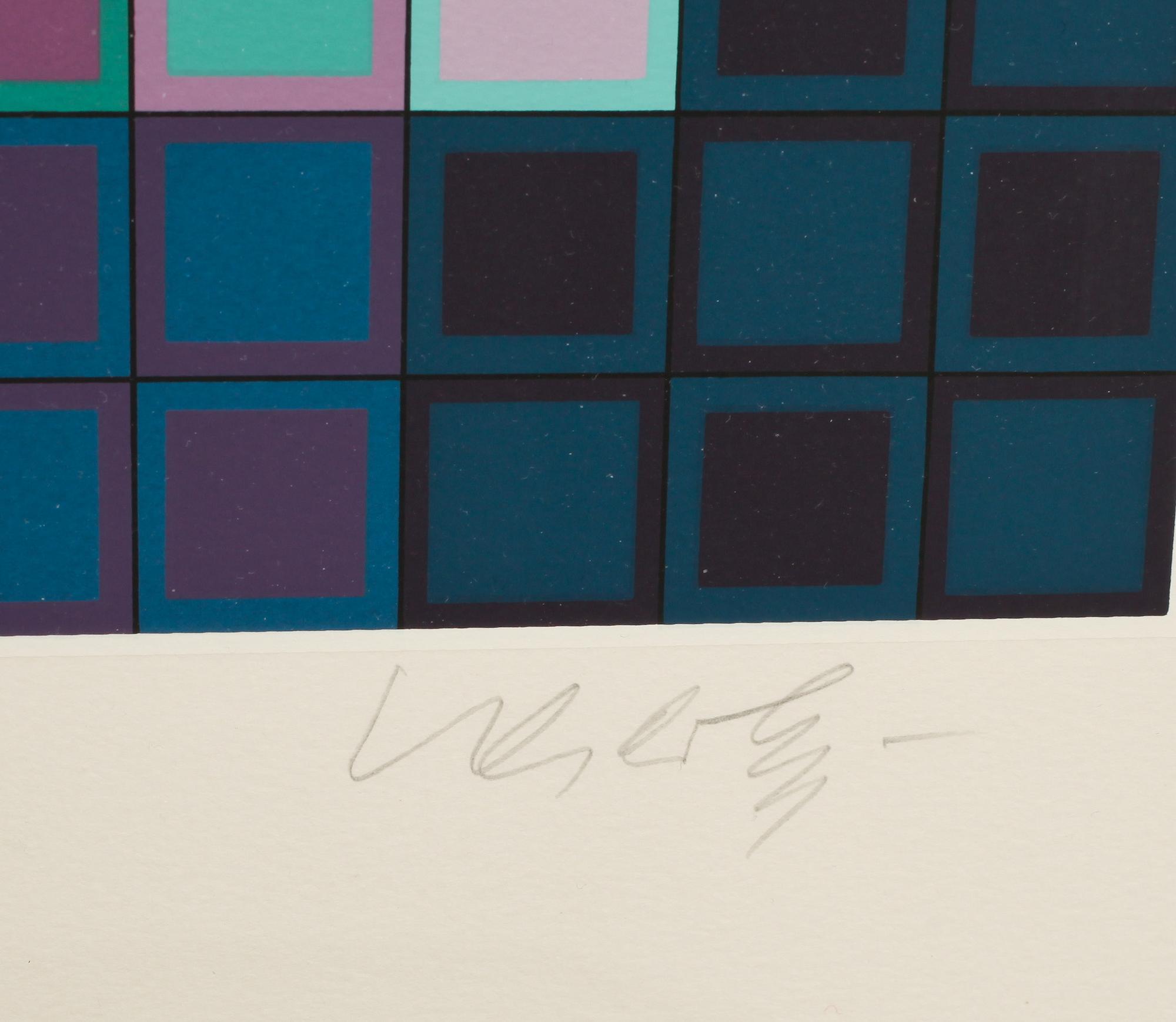 VICTOR VASARELY, färgserigrafi, sign o numr.