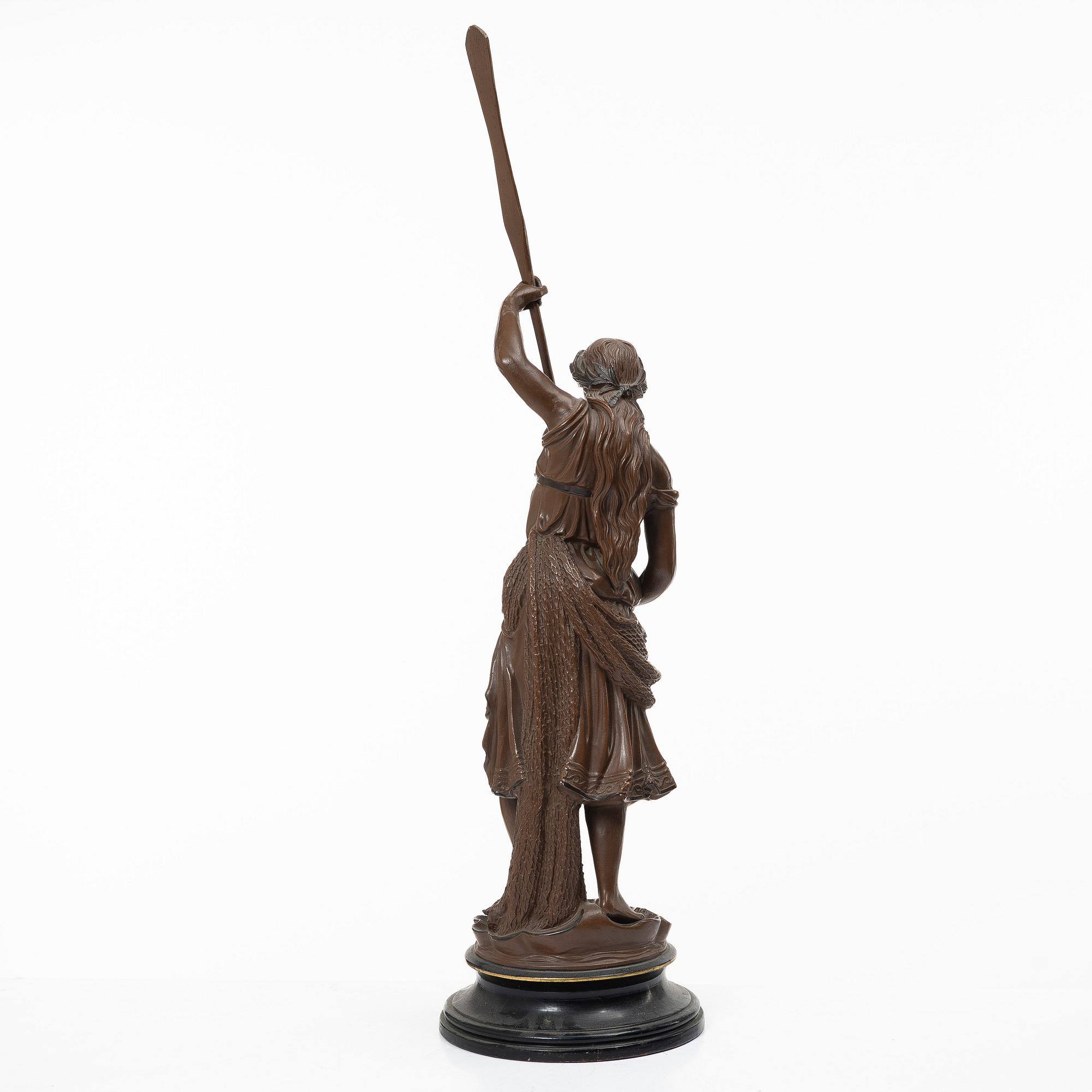 Decorative sculpture, "Britomartis", circa 1900.