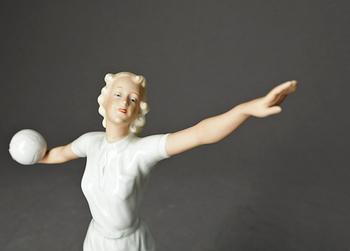 FIGURIN, porslin, art deco, Kurt Steiner, Schaubach, Tyskland, 1900-talets mitt.